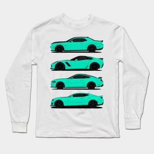 AMERICAN MUSCLE TURQUOISE Long Sleeve T-Shirt